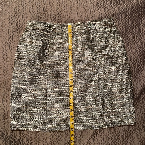 LOFT Brown with Hints of Beige & Coral, Shimmery, Fully Lined, Zip Sz 4 - Picture 11 of 12